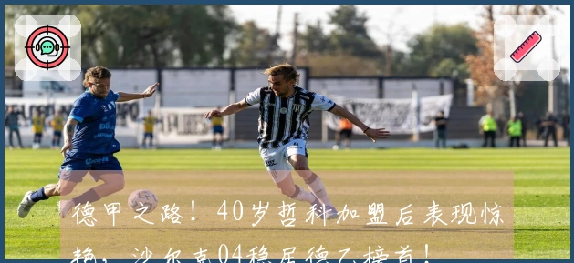 德甲之路！40岁哲科加盟后表现惊艳，沙尔克04稳居德乙榜首！